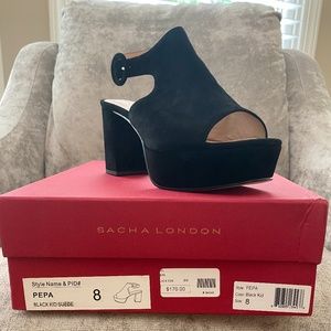 SACHA LONDON BLACK SUEDE  SHOE